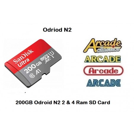 200GB V4.5 RETROPIE ODROID N2 PLUG & PLAY SD CARD