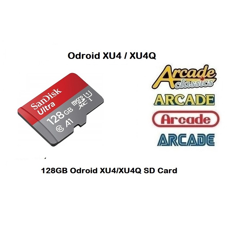 128GB V4.5 RETROPIE Odroid XU4/XU4Q PLUG & PLAY CARD